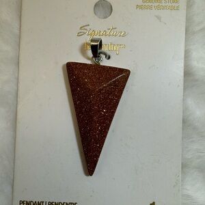 Brown Goldstone Triangle Pendant -
Sparkle Stone Charm